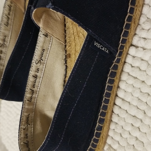 Viscata Barceloneta Navy Canvas Espadrilles Size 40 (9/9.5) - Picture 3 of 6